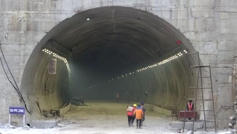 Two tunnels -- the Sela tunnel and the Nechipu tunnel -- are under construction as vehicular movement becomes difficult due to heavy snowfall during winter.