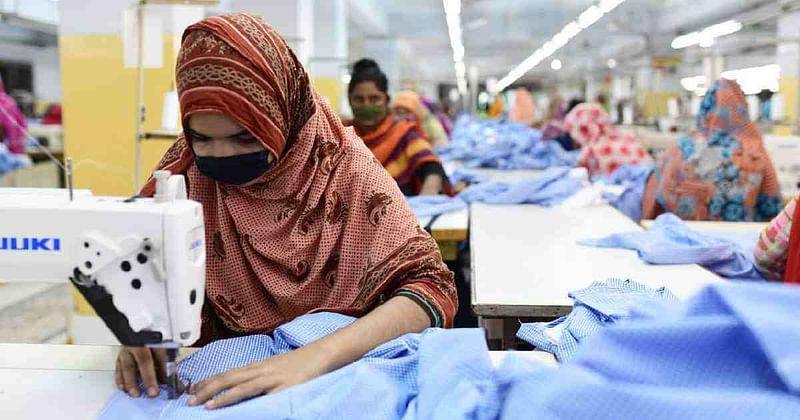 Inside a garment factory in Bangladesh