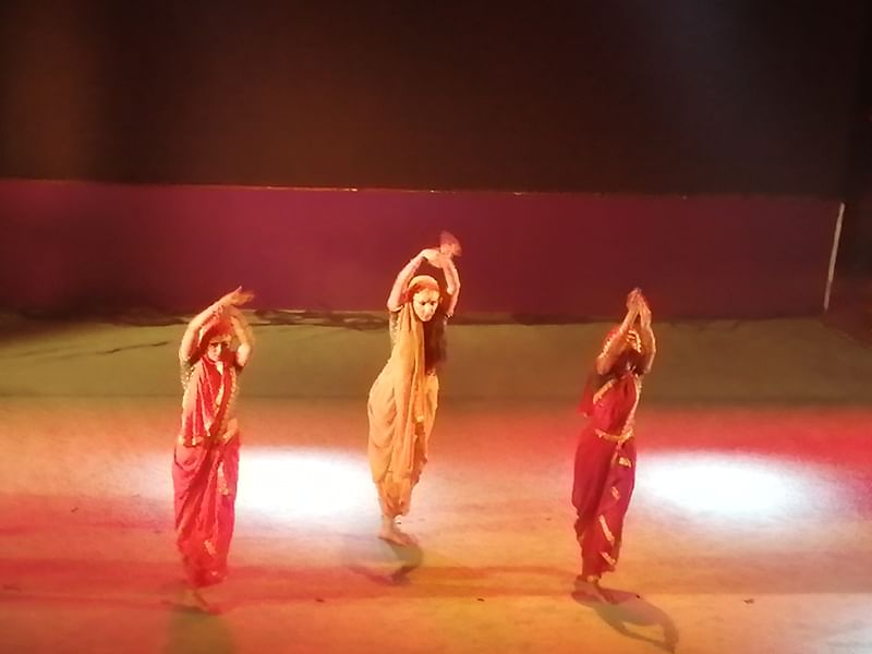 Dancers perform at the closing ceremony of Dhaka Lit fest