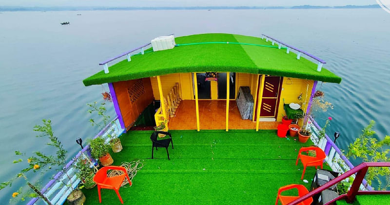 A double-decker wooden houseboat named "Royal Adventure" has been launched in Rangamati recently