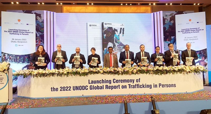 The UNODC Global Report on Trafficking in Persons 2022 was launched in Bangladesh on Thursday.