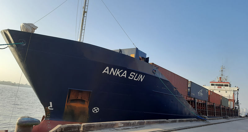 Two vessels with goods for Rooppur docked at the Mongla port on Monday