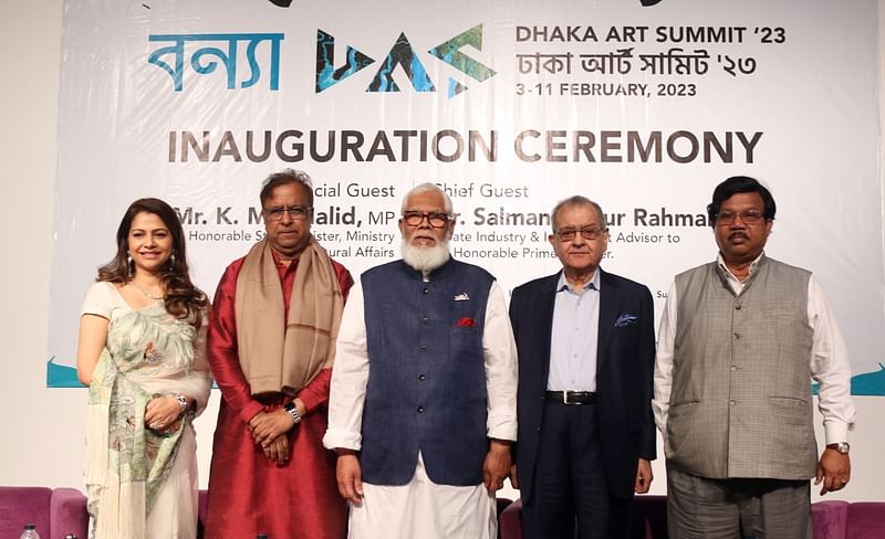 Guests at the inauguration of 6th edition of Dhaka Art Summit on 3 February at the National Art Gallery of Bangladesh Shilpakala Academy.