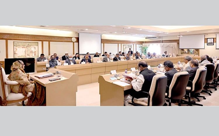 Prime Minister Sheikh Hasina presides over the cabinet meeting held at Prime Minister’s Office on 6 February 2023