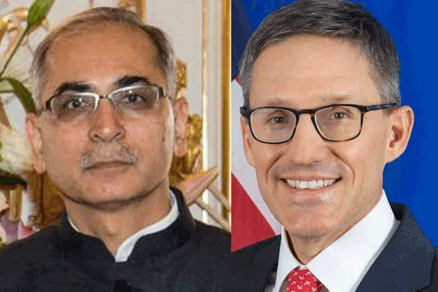 Indian foreign secretary Vinay Kwatra and US state department counselor Derek Chollet