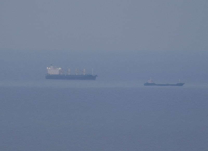 Grain ships carrying Ukrainian grain are seen in the Black Sea, amid Russia’s attack on Ukraine, near Ukrainian port of Odesa, Ukraine on 30 October, 2022