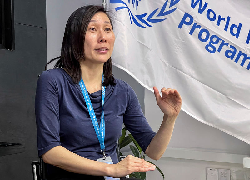 Hsiao-Wei Lee, Afghanistan country director for World Food Programme (WFP), speaks during an interview with Reuters in Kabul, Afghanistan, March 20, 2023