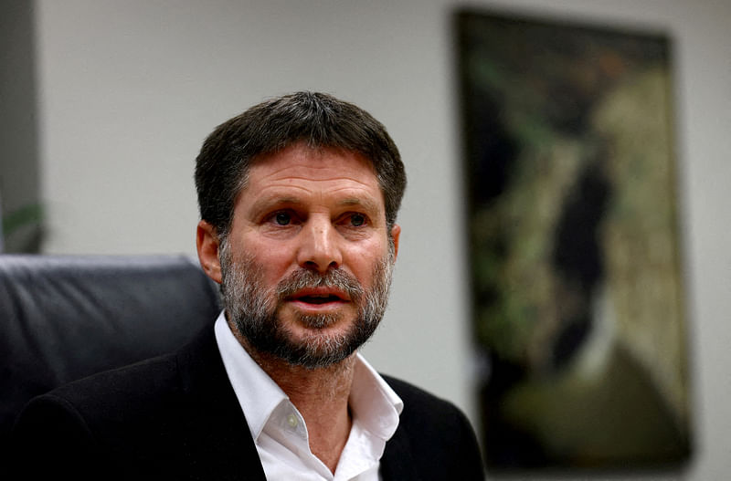 Israeli Finance Minister Bezalel Smotrich speaks at a news conference in Jerusalem, Israel, January 8, 2023