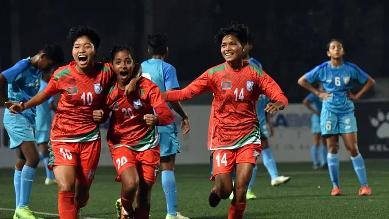 Bangladesh managed a hard-fought solitary goal victory over India in their third match of the SAFF U-17 Women's Championship