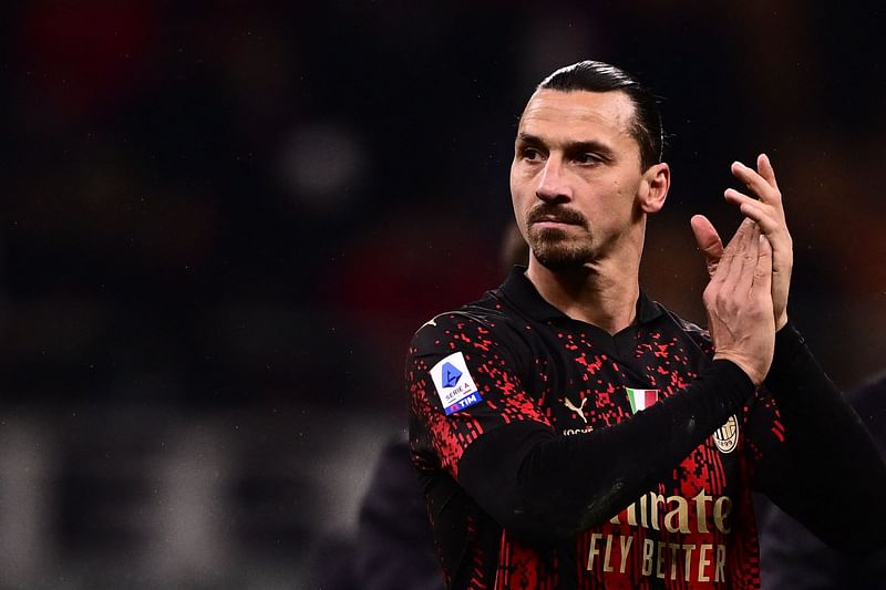 AC Milan's Swedish forward Zlatan Ibrahimovic