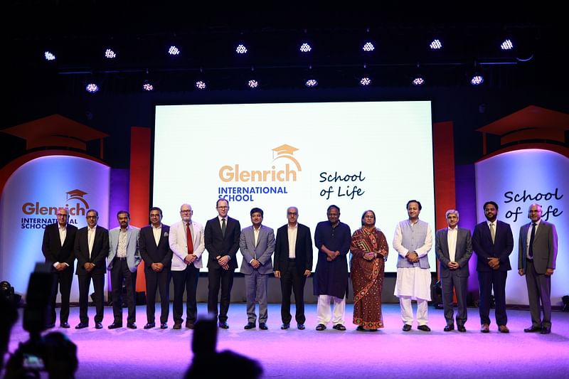 Dignitaries at the inauguration of Glenrich International School in Dhaka.