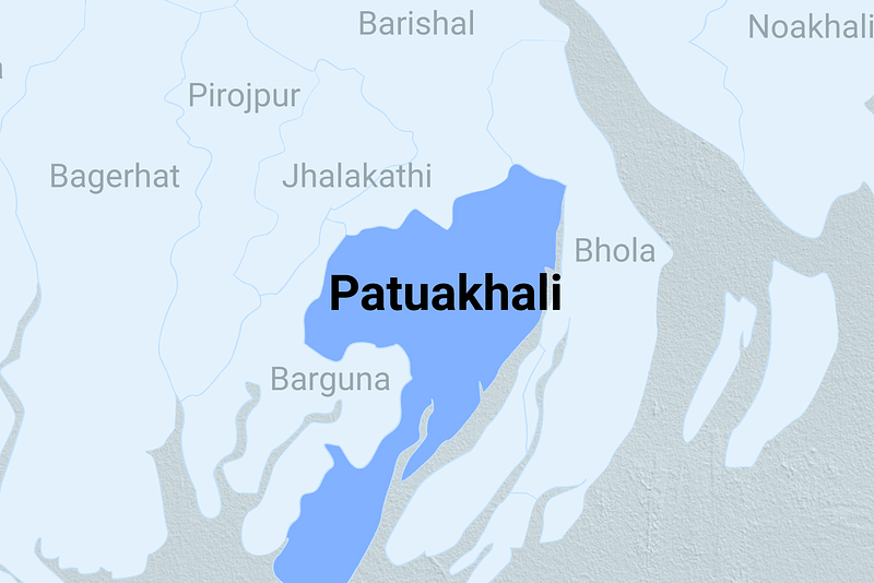 Map of Patuakhali district