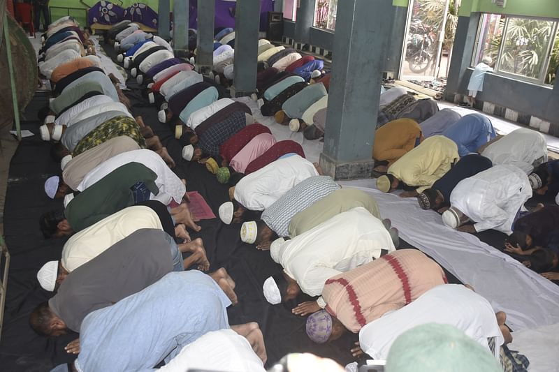 The holy Eid-ul-Fitr, the largest religious festival of Muslims, is being celebrated in some upazilas of Dinajpur and Lalmonirhat districts amid religious fervour in line with Saudi Arabia on Friday