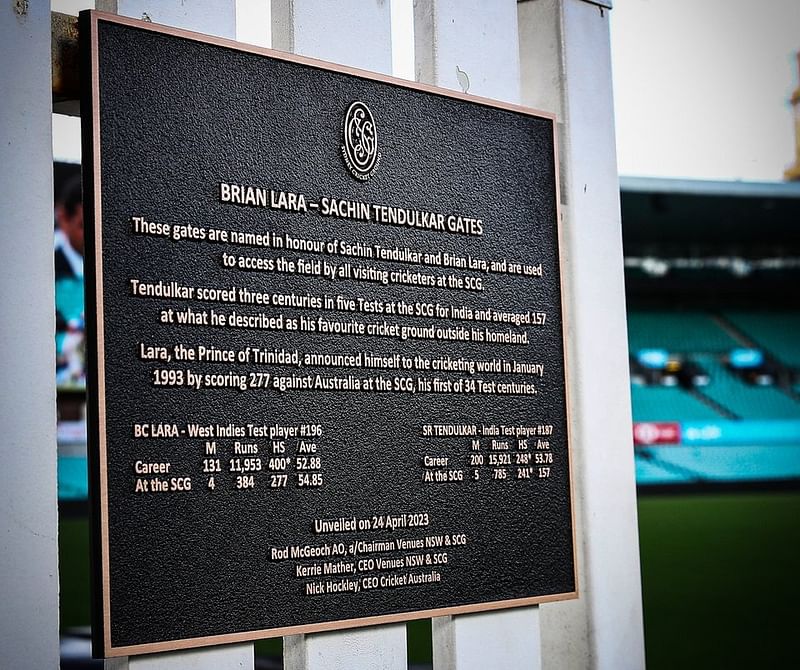 The Brian Lara-Sachin Tendulkar Gates at the Sydney Cricket Ground in Australia