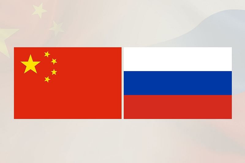 Flags of China and Russia