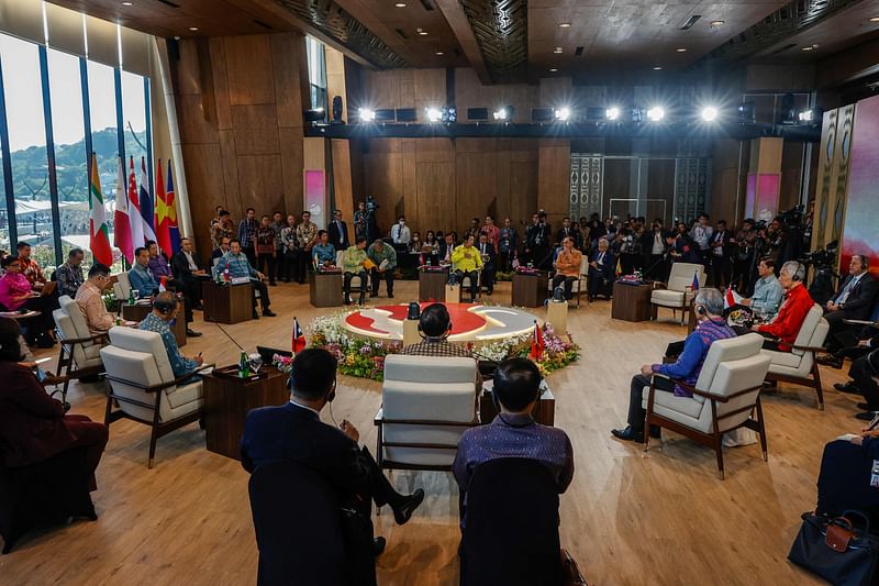 Leaders attend a retreat session during the 42nd Association of Southeast Asian Nations (ASEAN) Summit in Labuan Bajo on 11 May, 2023