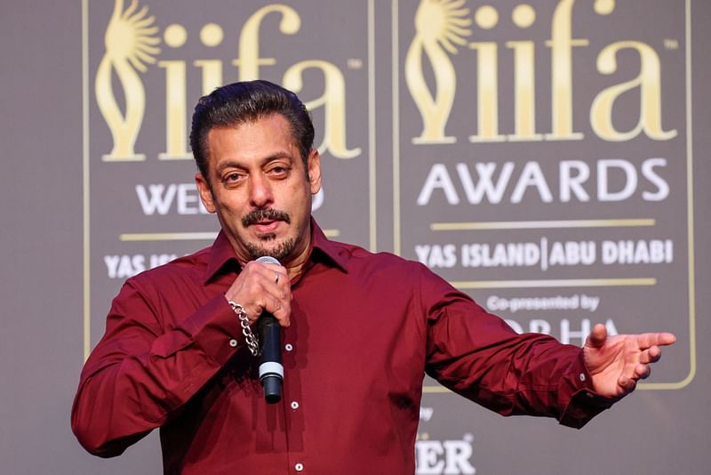 Bollywood actor Salman Khan speaks during a press conference ahead of the 23rd edition of the International Indian Film Academy (IIFA) Awards in Abu Dhabi on 25 May, 2023.