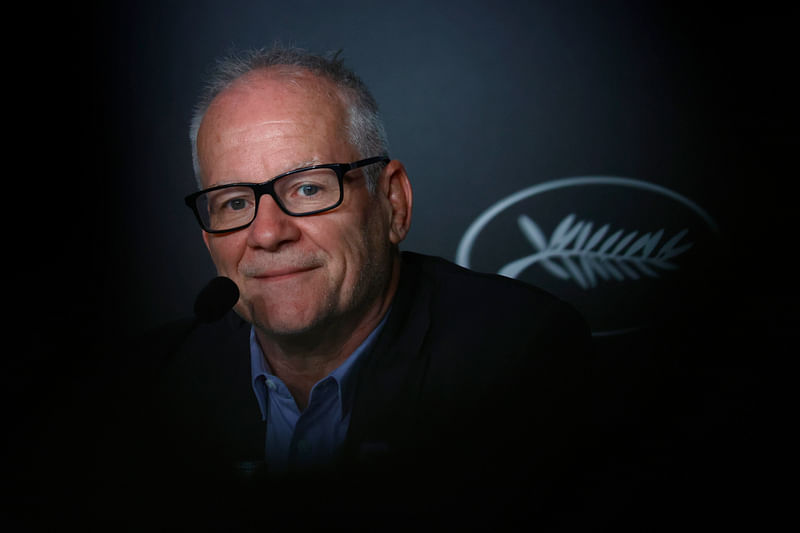 The 76th Cannes Film Festival - Cannes, France, 15 May, 2023. Cannes Film festival general delegate Thierry Fremaux attends a press conference on the eve of the opening ceremony.