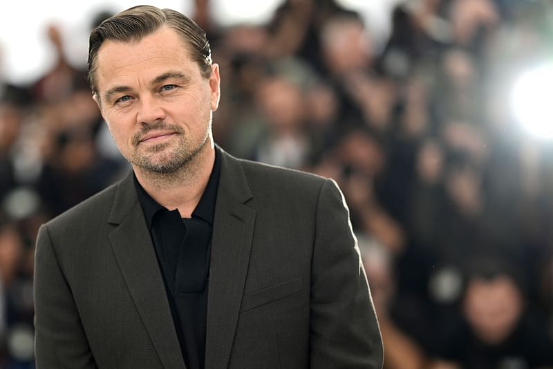 US actor Leonardo DiCaprio poses during a photocall for the film 'Killers of the Flower Moon' at the 76th edition of the Cannes Film Festival in Cannes, southern France, on 21 May, 2023.