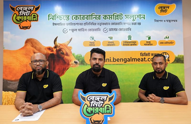 Bengal Meat officials at a press conference on Thursday.