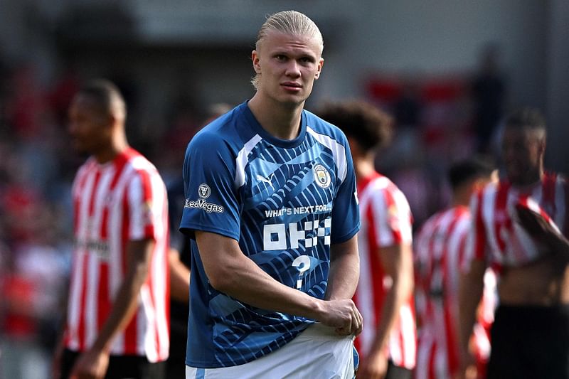 Manchester City's Norwegian striker Erling Haaland