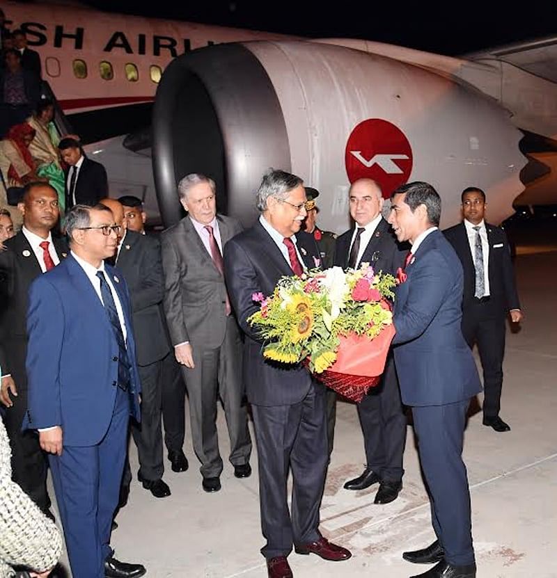 A VVIP aircraft (Flight No-BG 207) of Biman Bangladesh Airlines, carrying the president, landed at Ankara Esenboga Airport, Ankara at about 4:30am (Turkey local time) on Friday