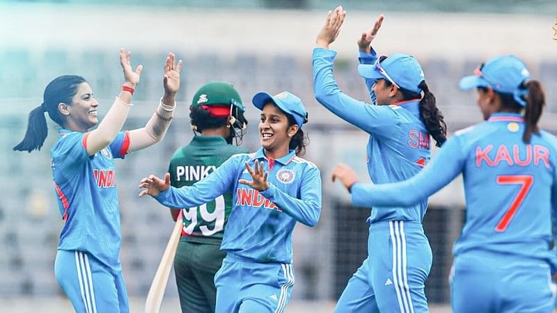 Bangladesh women's team got all out for 152 against India in the 1st ODI in Dhaka on 16 July 2023