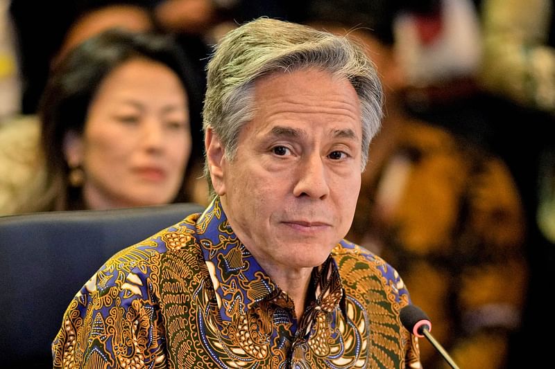 US Secretary of State Antony Blinken attends the ASEAN Post Ministerial Conference with the United States at the Association of Southeast Asian Nations (ASEAN) Foreign Ministers’ Meeting in Jakarta on 14 July, 2023