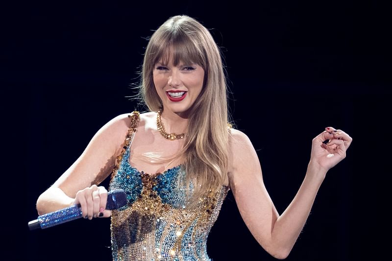 US singer-songwriter Taylor Swift performs onstage on the first night of her 'Eras Tour' at AT&T Stadium in Arlington, Texas, on 31 March, 2023.