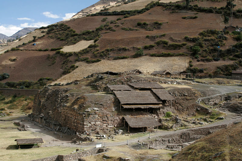 The archaeological site of Chavin de Huantar, which is a UNESCO World Heritage site, is seen some 155 miles (250 km) north of Lima 18 July, 2008. A museum opened near the site with an exhibition of ceramic pieces and rock sculptures from a culture that flourished around 900 BC.