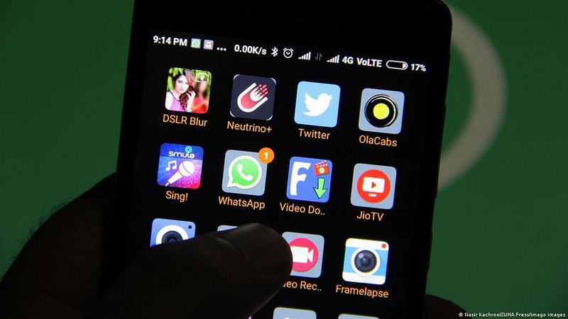 Various apps on a smartphone