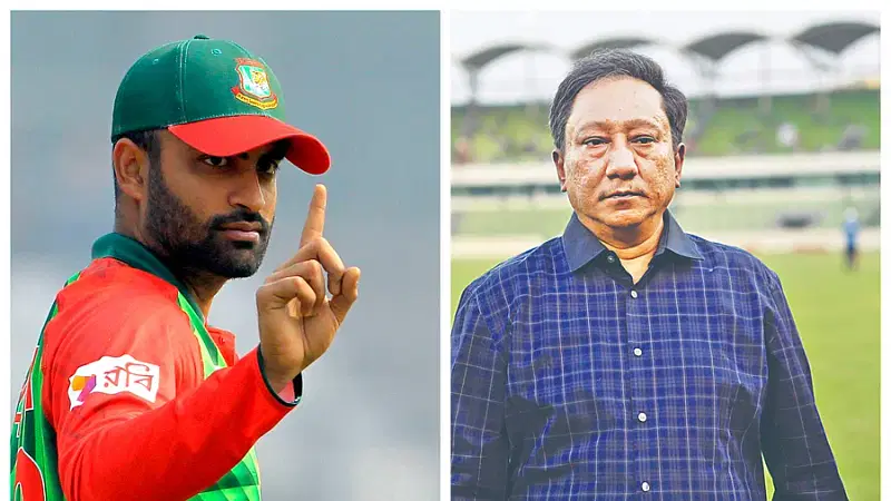 Tamim Iqbal and BCB president Nazmul Hassan