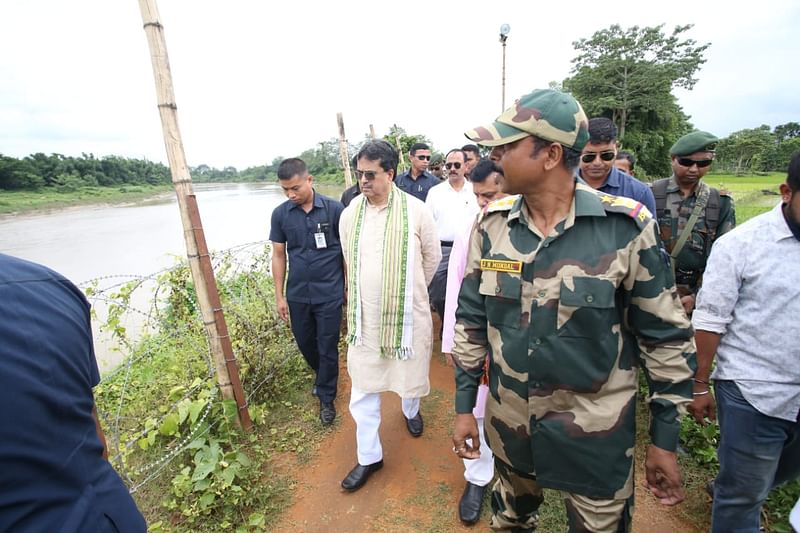 Chief Minister Manik Saha of Indian State of Tripura visits Chandipur-Srirampur area in the Unakoti district on 5 August, 2023