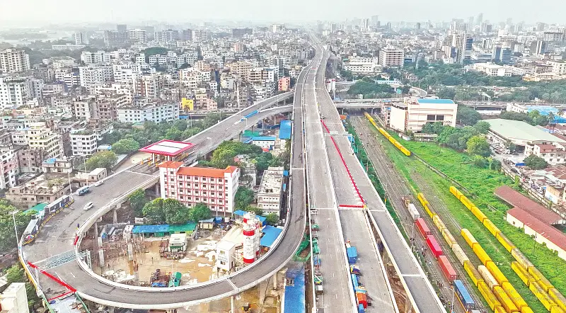 Prime minister Sheikh Hasina inaugurated the 11-kilometer expressway from Kawla to Tejgaon on Saturday afternoon.