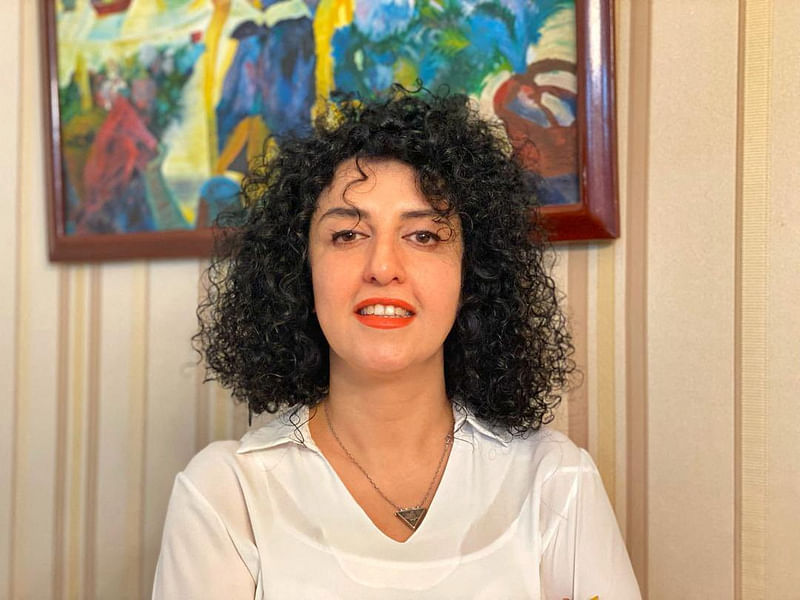 Iranian human rights activist and the vice president of the Defenders of Human Rights Center (DHRC) Narges Mohammadi poses in this undated handout picture.