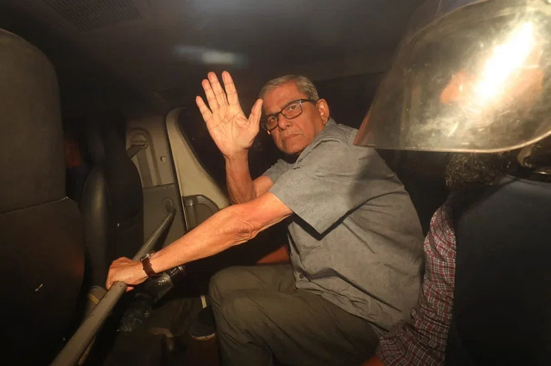 BNP secretary general Mirza Fakhrul Islam Alamgir is being taken to jail from court on 29 October