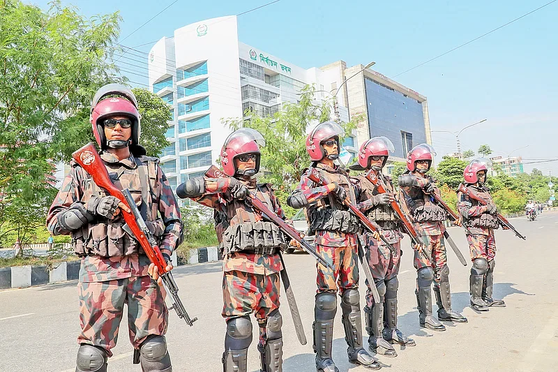 Security was beefed up at the election commission when the Chief Election Commissioner announced the schedule of 12th parliamentary election