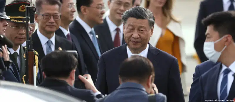 Chinese President Xi Jinping arrives at San Francisco International Airport ahead of the APEC summit