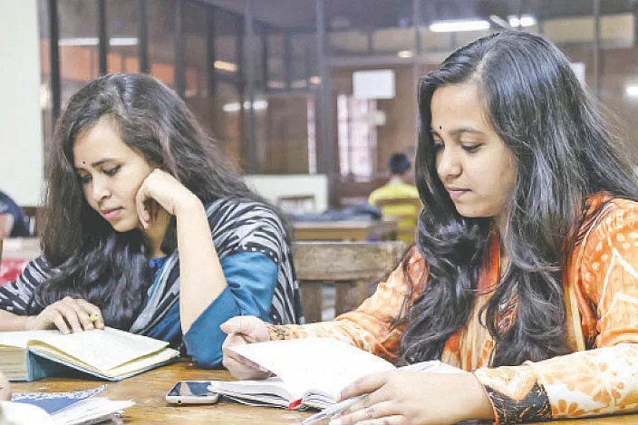 Two students are preparing for exams