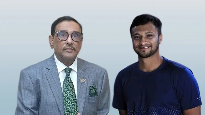 AL general secretary Obaidul Quader and Shakib Al Hasan