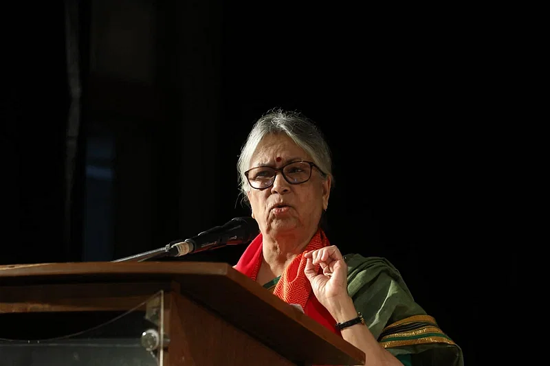 Sultana Kamal speaks as the chief guest at the opening session of the third national conference of the rights activists of ethnic minority communities in Dhaka on 12 December in 2023