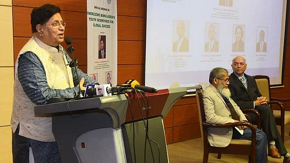 Foreign Minister AK Abdul Momen speaks at a programme in Dhaka on 14 December, 2023.