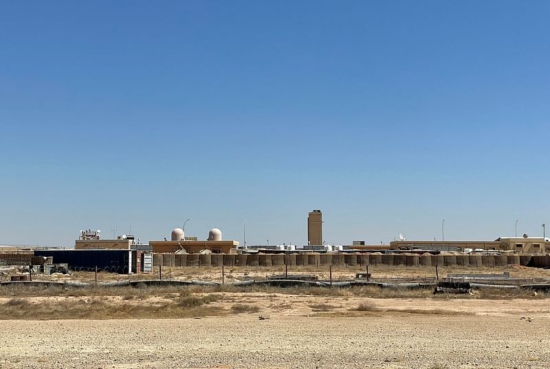 This picture taken on July 8, 2021 shows a view of the Ain al-Assad air base hosting US forces in Iraq in the western Anbar province, a day after fourteen rockets were fired at the base. Iran-backed militants launched ballistic missiles at the base hosting US forces in western Iraq, causing one Iraqi and possible American casualties, the US Central Command said on January 20, 2024