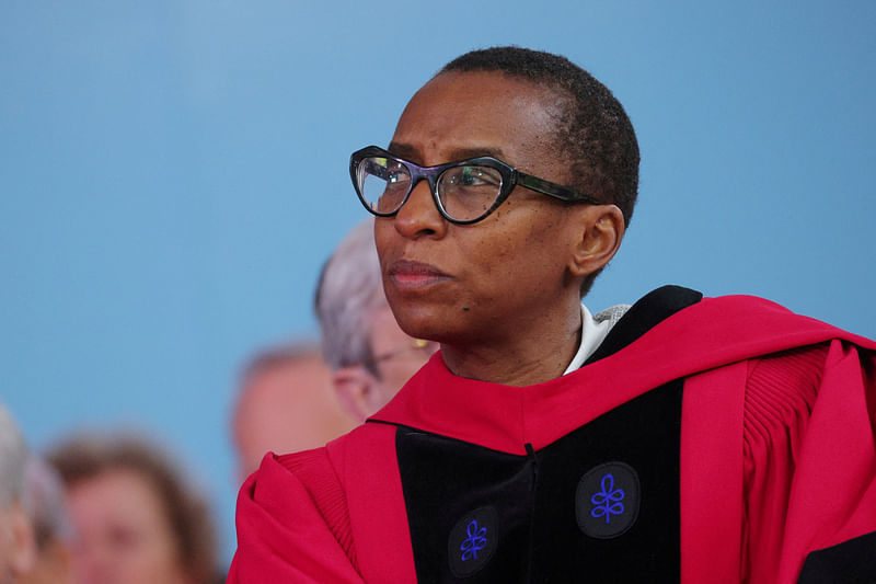 Incoming President of Harvard University and current Dean of the Faculty of Arts and Sciences Claudine Gay listens during Harvard University’s 372nd Commencement Exercises in Cambridge, Massachusetts, US, on 25 May, 2023