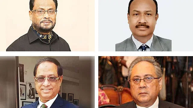 Clockwise from top left: GM Quader, Mujibul Haque, Anisul Islam Mahmud and Masud Uddin Chowdhury