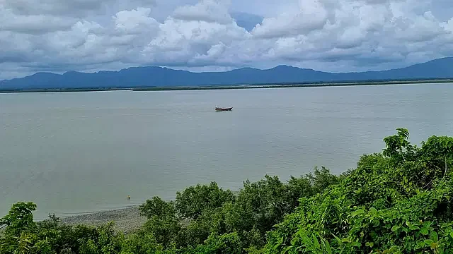 Myanmar Rakhine state on the other side of Naf River