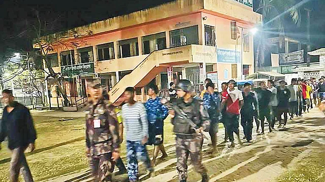 A total of 101 persons including Myanmar's Border Guard Police, army personnel and members of other agencies who took shelter at the Ghumdhum border of Bandarban, have been relocated to Hnila in Teknaf Thursday evening.