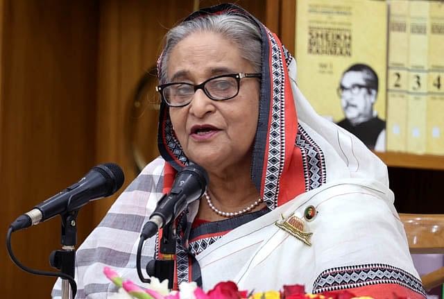 Prime Minister Sheikh Hasina addresses a news conference on her recent visit to Germany where she attended the Munich Security Conference, 2024