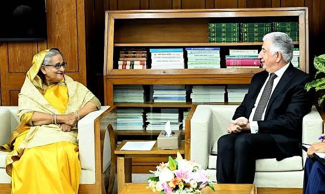 International Islamic Trade Finance Corporation (ITFC) Chief Executive Officer (CEO) Engineer Hani Salem called on Prime Minister Sheikh Hasina at her Sangsad Bhaban (parliament) office on 27 February in 2024