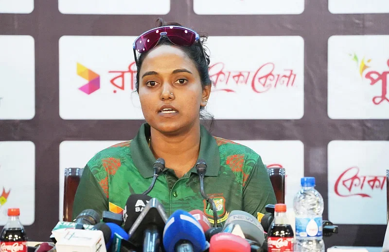 Nigar Sultana, Bangladesh Women's cricket team captain, at a pre-match press conference on 20 March, 2024